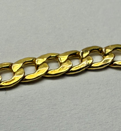 9ct yellow gold curb chain 16