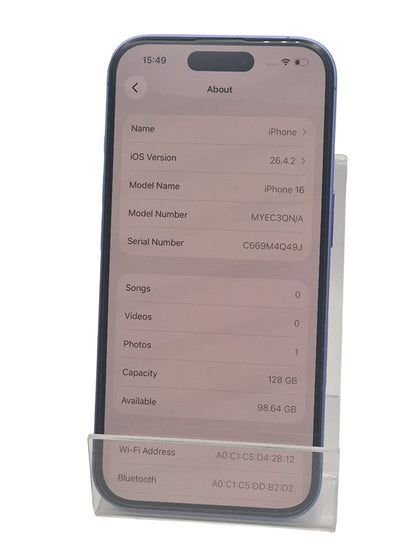Apple iPhone 16 128GB - 2 YEAR WARRANTY