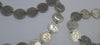 VINTAGE STERLING SILVER 3D THREEPENCE COIN NECKLACE AND BRACELET