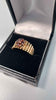 9ct Yellow Gold Ring With 9x Brown Stones - 4.96 Grams - Size O