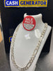 Silver Figoro C/Z Chain 24", 75.6g