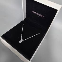 925 Ale Pandora Necklace 3.1G 2 HEART PENDANT