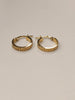 9ct Gold Patterned Hoop Earrings