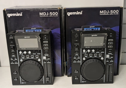 2 x Gemini MDJ-500 Professional Media DJ Controller USB (Pair)