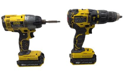 Stanley Fatmax 18 Volts Combi and Impact Drill Set