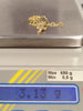 14ct Yellow Gold Cross set with Clear Stones & Figaro Chain 15"  Child