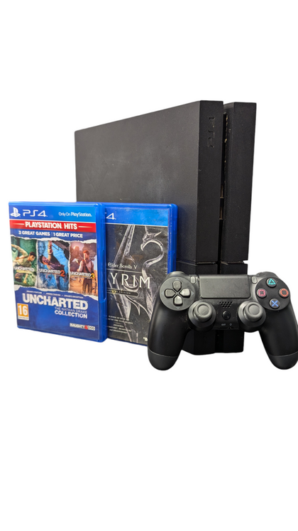 Sony PS4 500 GB Bundle with Uncharted Collection and Skyrim **Unboxed**