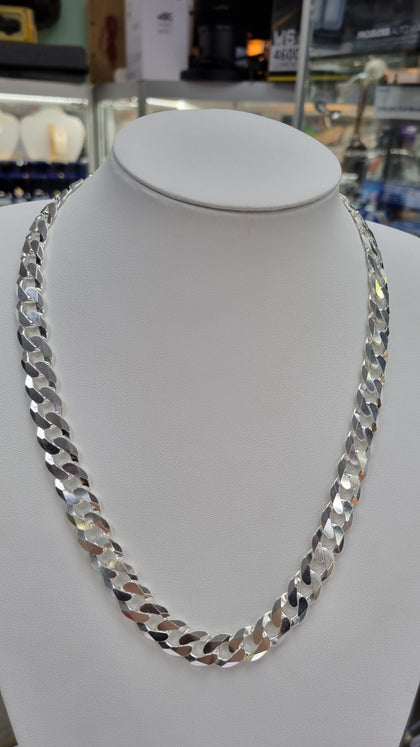 SILVER CURB CHAIN 22