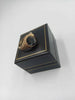 9ct 7.2g Mens Black Stone Ring 375 Hallmarked Size Z+2 With Box