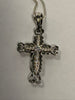 *brand new* 925 silver cross and chain just under 20" 9.23g