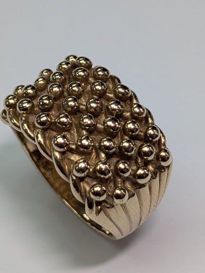 9CT GOLD HEAVY KEEPER RING