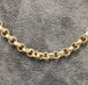 9ct Yellow Gold Rolo Belcher Chain 18" - 6.62G