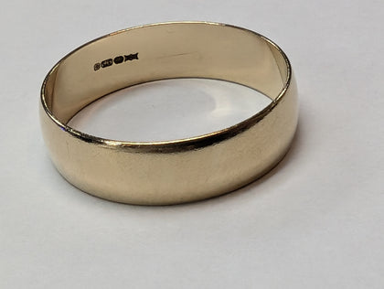 9CT GOLD WEDDING BAND SIZE P PRESTON STORE