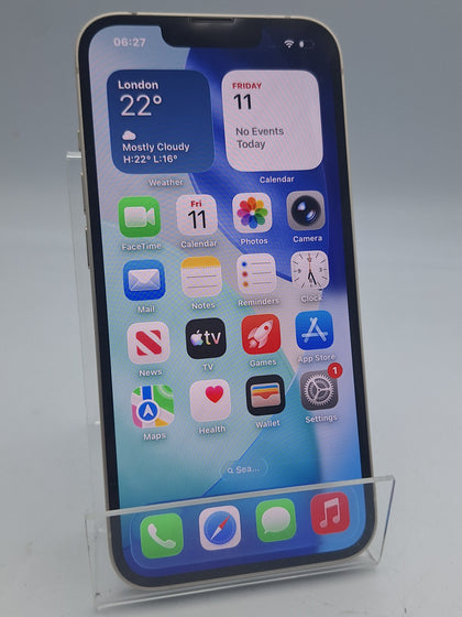 Apple iPhone 13 128GB white smartphone unlocked unboxed 98% battery health