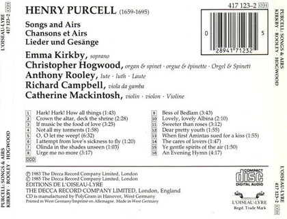 Purcell - Songs & Airs