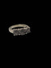 9ct White Gold Ring With 0.15Ct Diamond Stones - 3.80 Grams - Size K