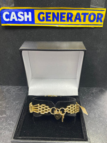 9ct Gold Gate Bracelet 15.9g