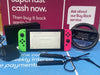 NINTENDO SWITCH CONSOLE 32GB BLACK WITH NEON PINK & GREEN JOY CONS UNBOXED