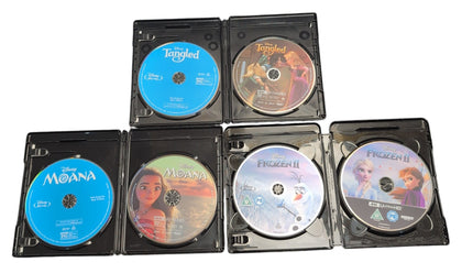 Disney Princess 4K Ultra HD + Blu-Ray DVD Bundle 