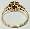 9ct Yellow Gold Floral Cluster Ring size L 1/2