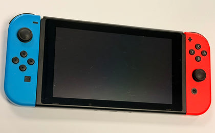 nintendo switch console red and blue joycons no dock