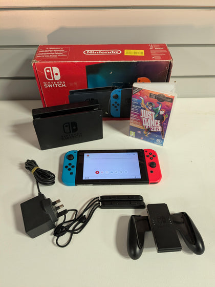 Nintendo Switch V2 Console - Neon Blue/Neon Red Just Dance 2020 Package *January Sale*