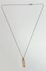 23" 9ct yellow gold ingot pendant and chain
