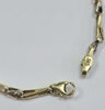 14ct Two Tone Gold Anklet 12"