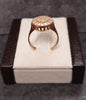 14ct Rose Gold Clear Stone Round Cluster Ring - Size L