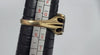9Ct - Yellow Gold Ring With Red Stone - 2.45g - Size S. Hallmarked