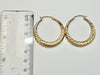 9ct yellow gold hoop earrings