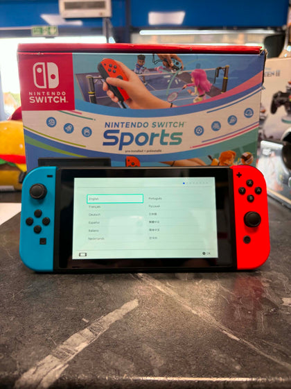 Nintendo Switch HAC-001(-01) Sports Set 32GB Console - Black/Neon Blue/Neon Red