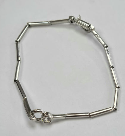 9ct White Gold Bracelet CZ