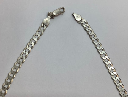 Silver Curb Chain - 20”