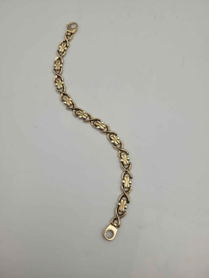 9ct Yellow Gold Fancy Link Bracelet - 7.5
