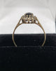 9ct Yellow Gold Ring With Black And Clear Stones - 1.4G - Size N. Hallmarked