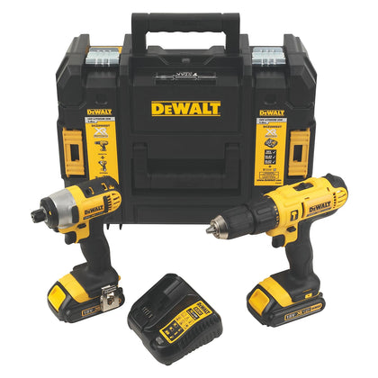 DeWalt XR 18V Li-ion Brushed Cordless Combi drill & impact driver (2 x 1.5Ah) DCZ298S2T-BQGB