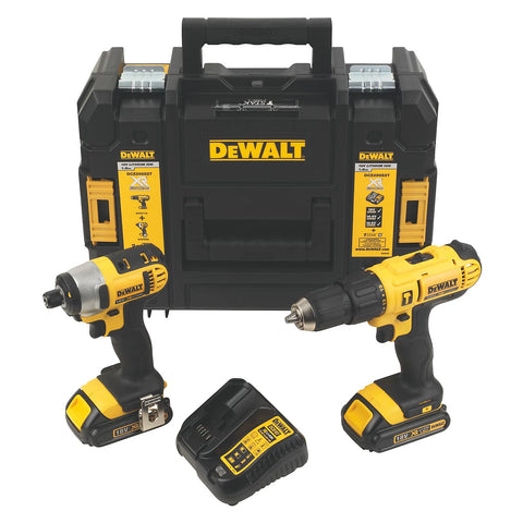 DeWalt XR 18V Li-ion Brushed Cordless Combi drill & impact driver (2 x 1.5Ah) DCZ298S2T-BQGB