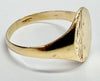 9ct yellow gold signet with pattern size R