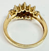 9ct yellow gold cluster ring size M 1/2