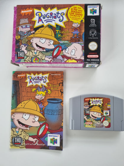 Rugrats Treasure Hunt, w/ Manual, Boxed.