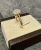 9ct Yellow Gold Clear Stones Cluster Ring Size - N