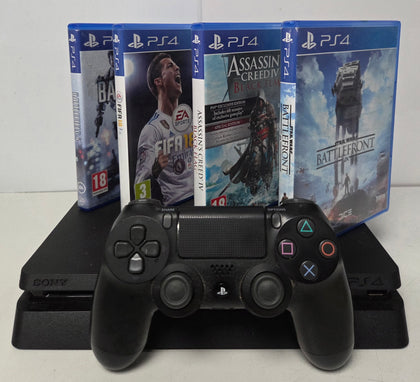 Sony PlayStation 4 500GB Slim Console & 4 Games