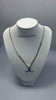 925 Sterling Silver Curb Chain Necklace With Cross Pendant - 32.11 Grams - 24" Long