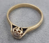 9ct Gold Diamond Ring Size P1/2