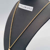 9ct Yellow Gold Rope Chain Necklace With Ingot Pendant - 22" Long - 7.20 Grams
