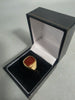 9ct GOLD RING 375 5.5G Size P RED STONE