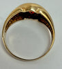 9ct gold Garnet single stone ring size R 1/2