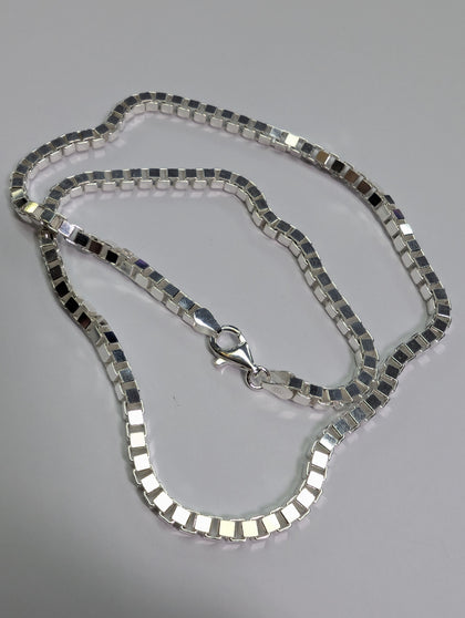 New Silver Square Link Chain 20