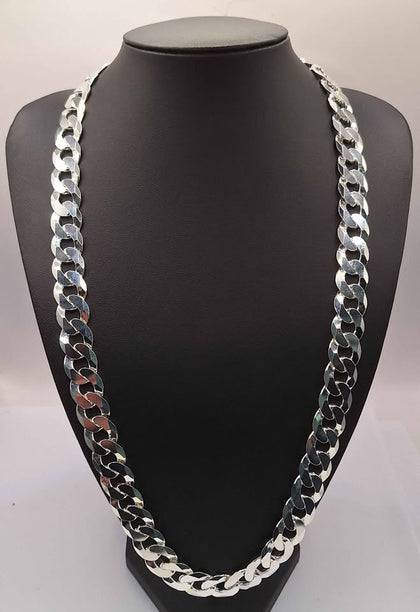 *BRAND NEW* 925 Sterling Silver Thick Curb Chain Necklace - Weight 151.7 Grams - Length 28